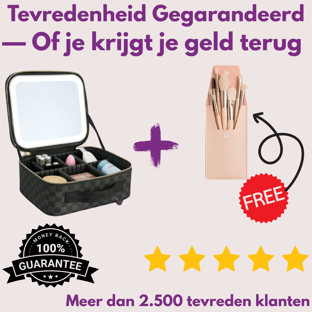 Glamora™ Vanity Case + GRATIS Luxe Kwastenset